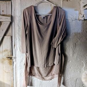 LC Lauren Conrad Light Pink Layered Tunic